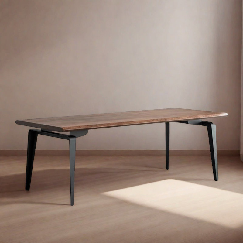 Table de salle à manger en bois massif de style nordique, H 29,5 po x L 62,9 po x l 27,5 po