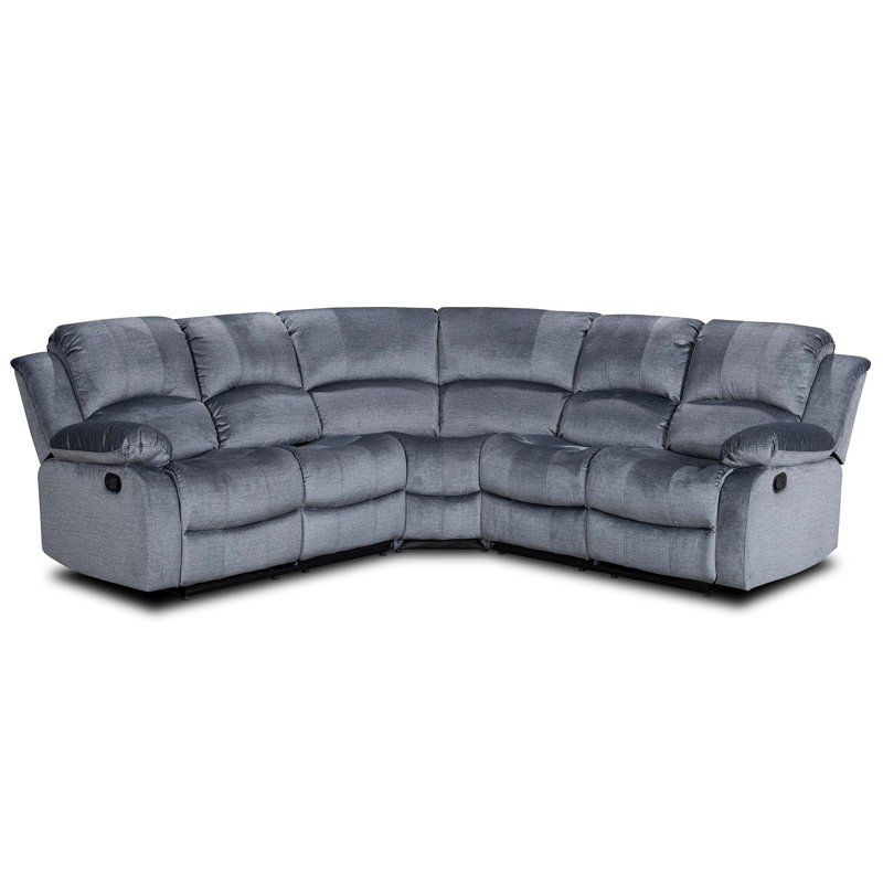 Berck 5 Seater Reclining Corner Sofa , Gray