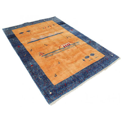 Fine Hand knotted Persian Gabbeh 5'3" x 7'9"