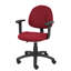 Chaise pivotante Jea, accoudoirs réglables, tweed rouge bourgogne, roues-117561197