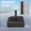 Capacité de 123 lb capacité de base de parasol, base de parasol mobile remplissable, support de marché robuste avec 4 roues, 2 verrous, 1 boutons pour patio, terrasse, bord de piscine, jardin