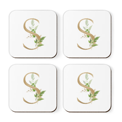 Cork Square 4 Piece Coaster Set