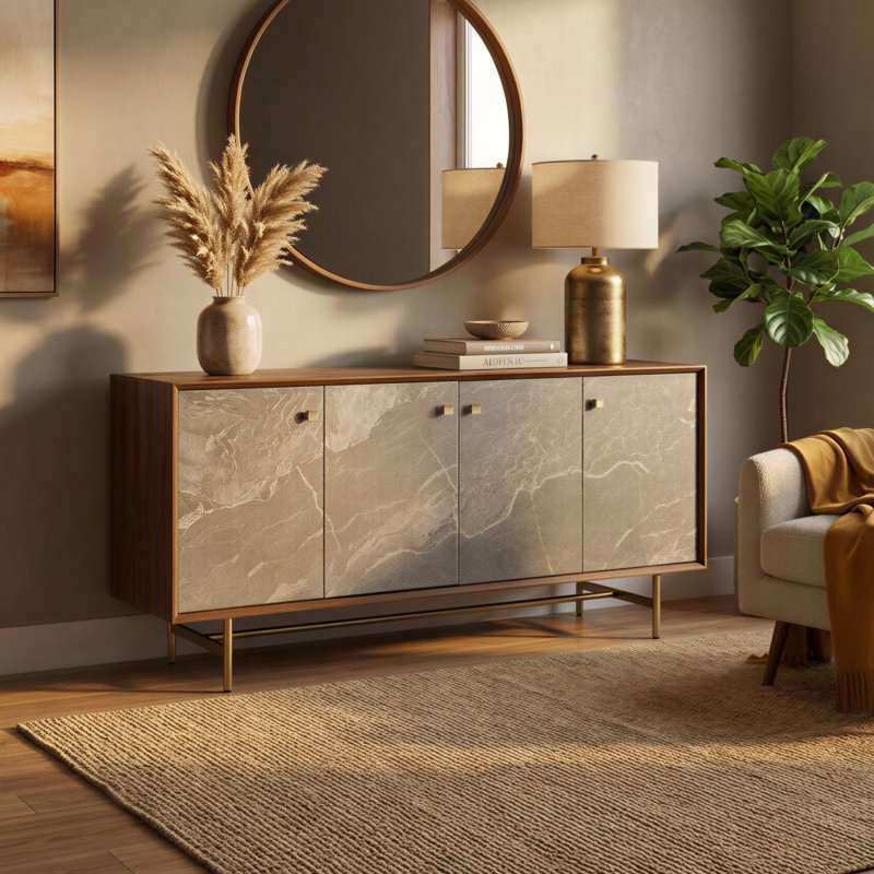 Buffet en bois massif 63 po Celeste