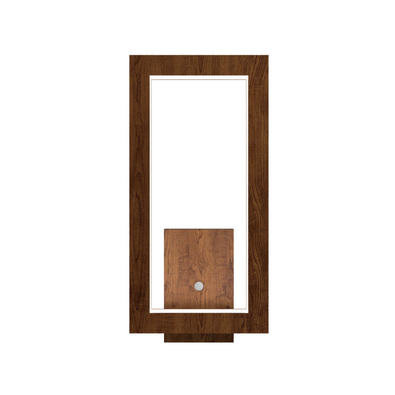 Frame Manufactured Wood LED Flush Mounted Sconce, Imbuia