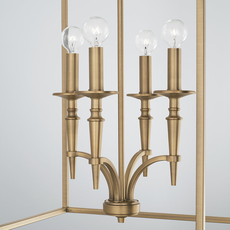 Soren 4 - Light Lantern Pendant, Aged Brass