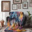 Couverture fractale en sherpa 1 pièce Fractal Rainbows 0185-100794206