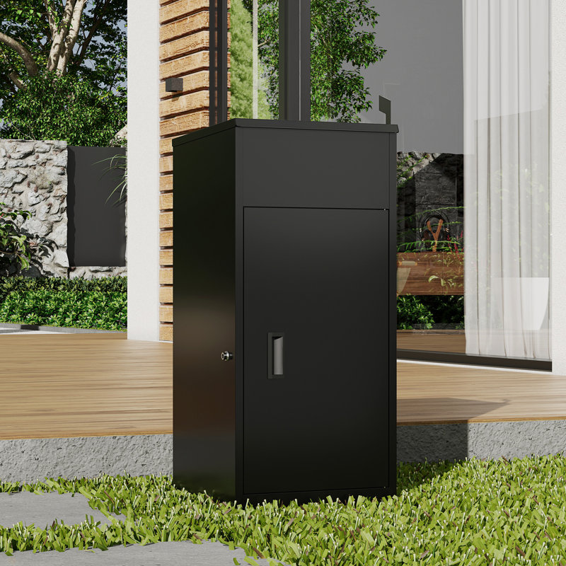Package Delivery Box For Outside With Lock, Heavy-Duty Steel Package Drop Box With Anti-Theft Design, Weather-Resistant, Package Mailbox For Porch Ideal For Home Or Office