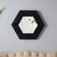 Miroir hexagonal 18,5 "x 18,5" avec cadre en bois massif, décoration murale pour le couloir de la salle de bain du salon-115297250