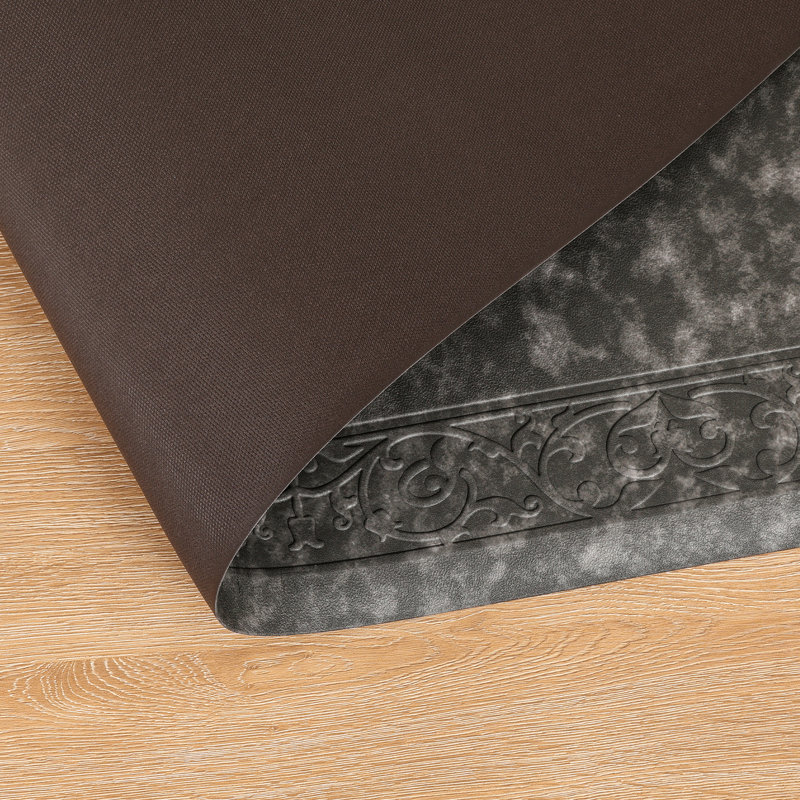 Mindenmines Anti-Fatigue Non-Skid Kitchen Mat, Gray/Green