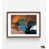 Cadre photo brun simple avec passe-partout