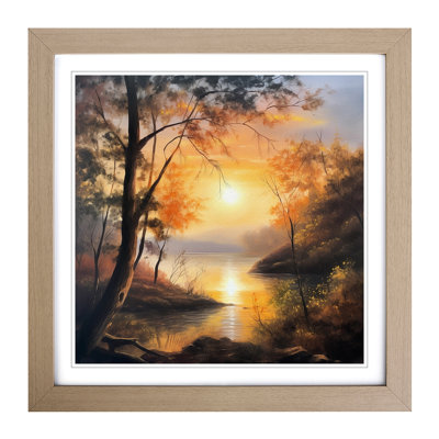 Sunrise Oil Painting No.6 - Framed Print