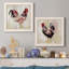 Pecking l'ordre I - ensemble de 2 peintures sur toile encadrées-1715453249-1715453274