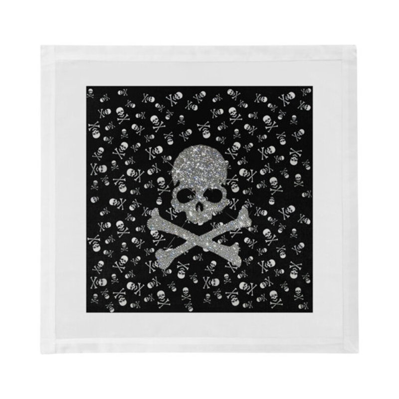 Crossbones Large Cotton Blend Square Napkins