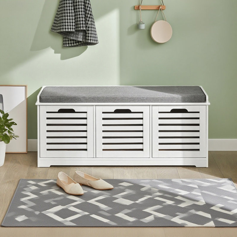 Segars Polyester Upholstered Storage Bench