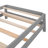 Solid Platform Bed, 2 Twin Wood Bed Guest Bed Stackable Bed-2120700139