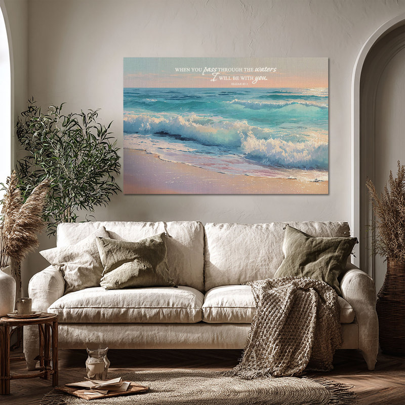 Art mural sur toile Safe Horizon - Décoration de salon, de chambre à coucher ou de bureau, L 48 po x H 32 po