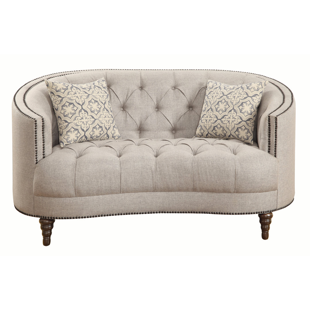 Colmenero 63" Recessed Arm Loveseat Canora Grey