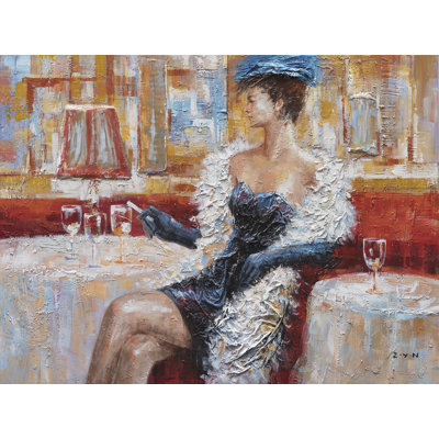 Dame élégante - peinture sur toile tendue