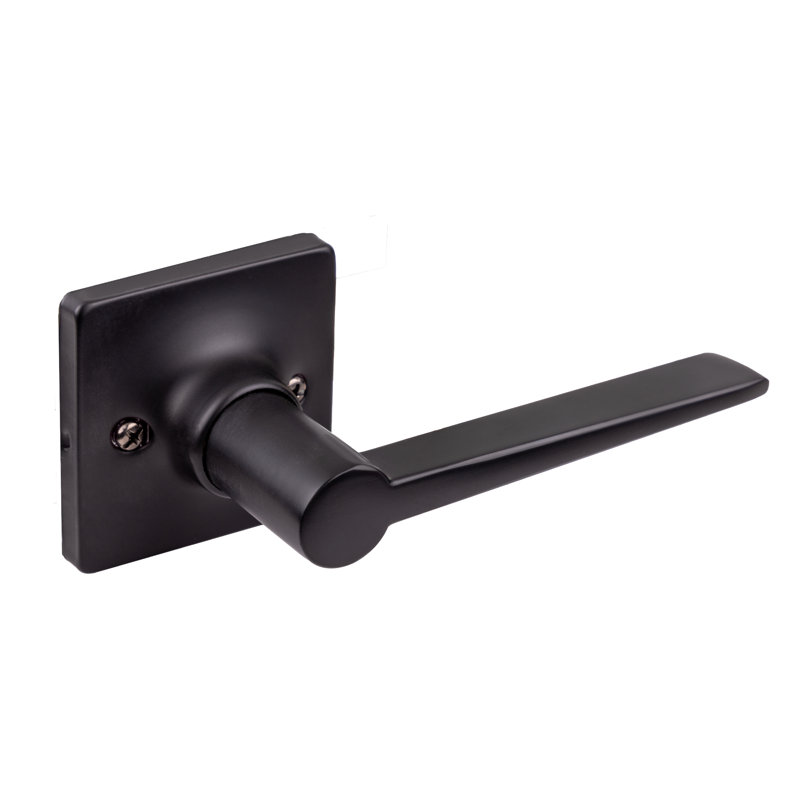 Faux levier simple avec rosette carrée Julia, Noir mat