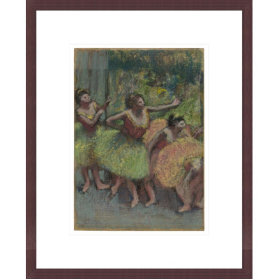 Danseuses vertes et jaunes (Danseuses vertes et jaunes) par Edgar Degas, impression giclée encadrée