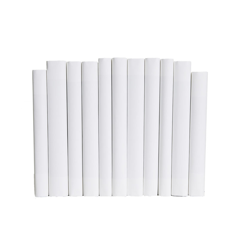 Livres décoratifs - Ensemble de livres sur papier avec chutes de neige - 1 pied de livres blancs
