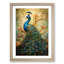 Peacock Tachisme - Framed Print-345625866-345625867