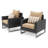 Sameko 2Pc Sunbrella Outdoor Club Chairs-100524673-100524670