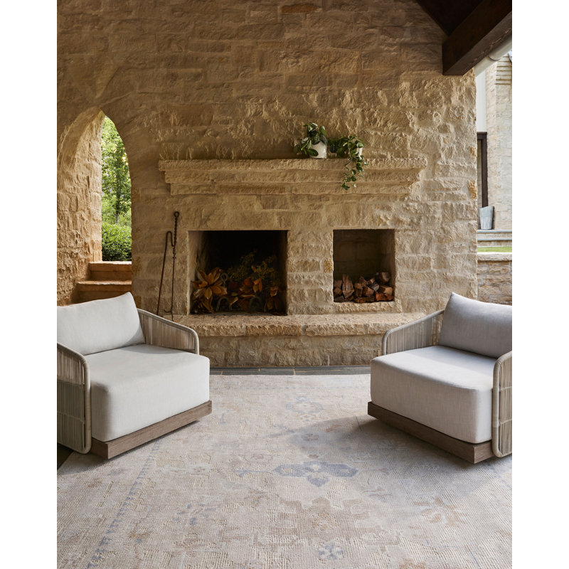 Revere Hand Knotted Oriental Area Rug in Brown, Light Gray, Medium Gray, Light Beige, Cream, Rectangle 6' x 9'