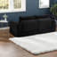 Canapé-lit modulaire en 1, ressorts en mousse de velours côtelé noir 75,5 po, canapés modernes