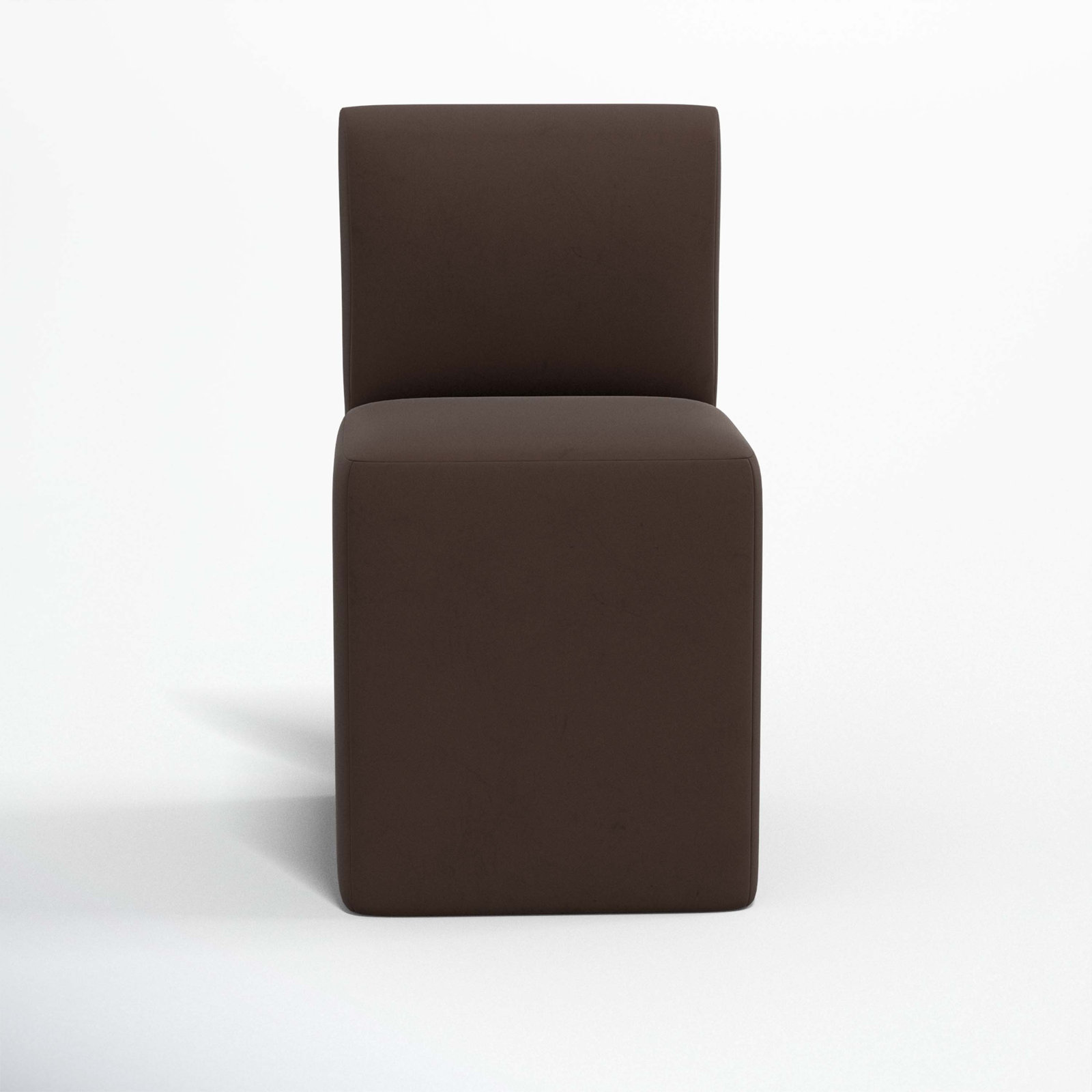 Mendy Linen Parsons Dining Chair, Classic Chocolate Velvet