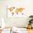 " Light Gold World Map " by Enchanté Designs-1199531131