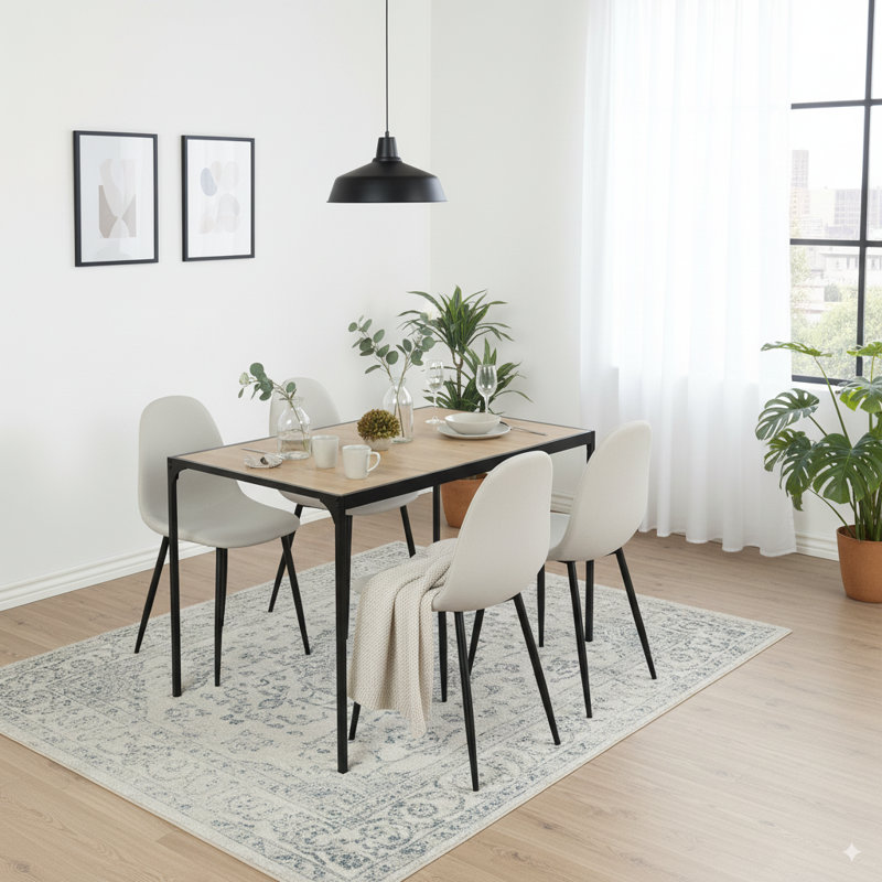 Milliken Oak Effect Dining Table, Beige