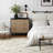 Rattan Dresser For Bedroom, 37.2" Wide 3 Drawer Dresser With Metal Handles, Wood Storage Dressers & Chests Of Drawers For Hallway, Black-2068688308