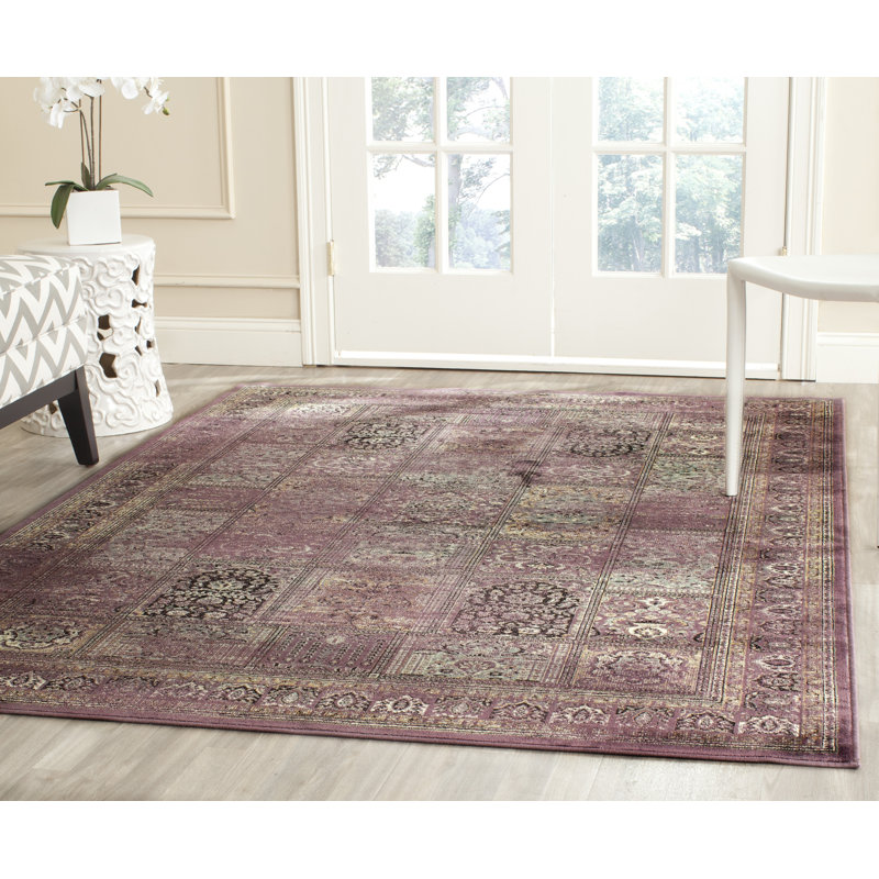 Tapis mauve / fuchisa, Rectangle 6 pi 7 po x 9 pi 2 po