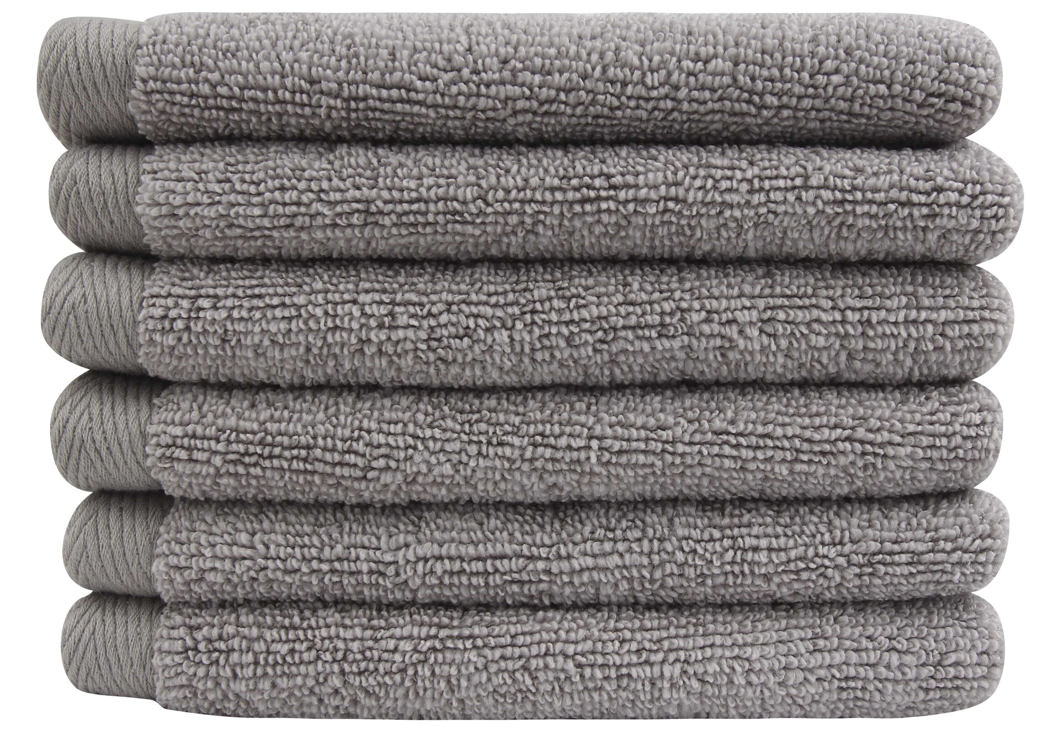 Everplush Classic Hotel Towels 6 Pack Terry Washcloths White White 6 Pack Terry  Washcloths