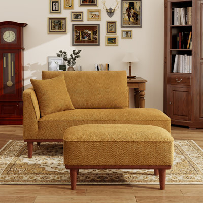 Chaise longue et tabouret rembourrés Finken