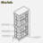 Antique Display Cabinet With 4 Glass Doors, Adjustable Shelves, Metal Embossed Handles And Integrated Lighting-1337769196