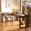 Bureau en bois massif brun en forme de L avec 3 tiroirs-108334086-108334084