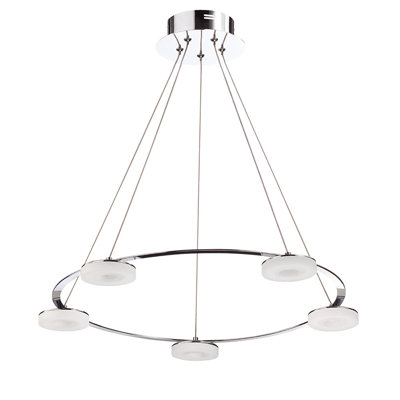 Perseus 5 - Light Polished Chrome LED Kitchen Island Pendant