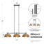 Luminaire suspendu en forme de dôme moderne moderne à 3 lumières de l 41 po avec abat-jour en rotin tissé à la main pour salle à manger ou îlot de cuisine-896949491
