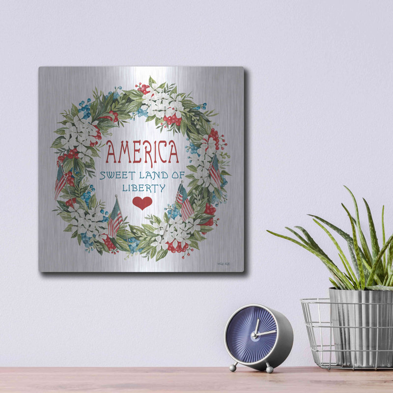«America Wreath» par Cindy Jacobs, H 12 po x l 12 po