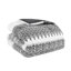 Édredon très grand / très grand en coton 3 pièces avec capitonnage en chenille gris pour une nuit paisible et rêveuse-118742863