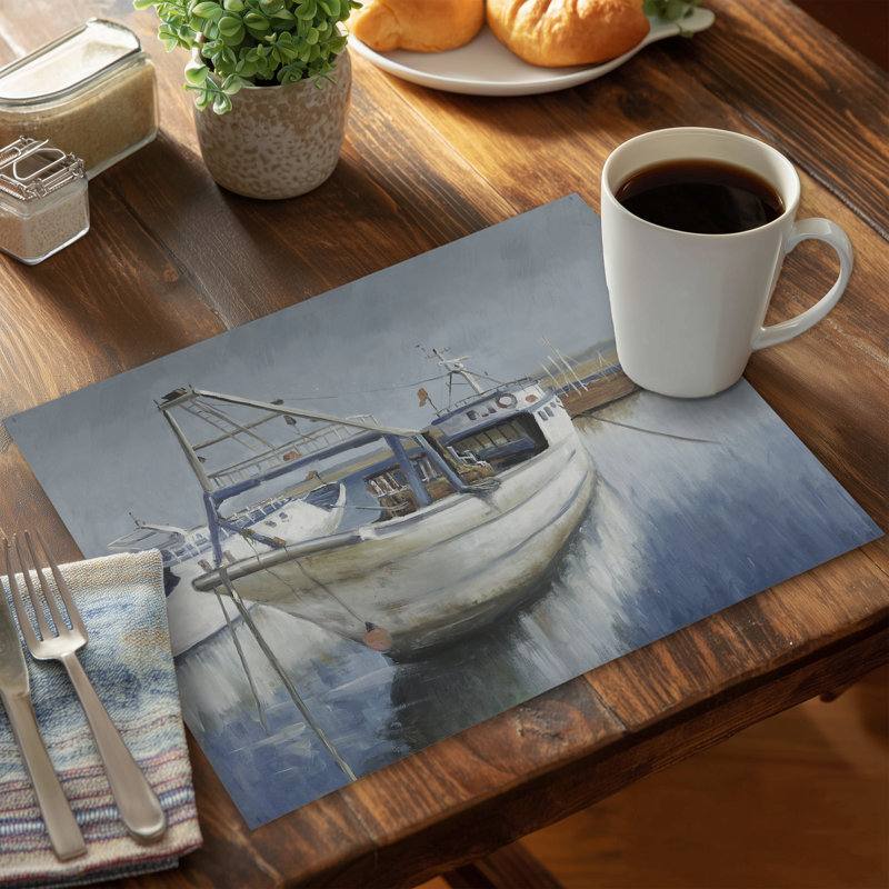 Napperon bleu bateau de pêche - bleu marine Home Decor