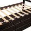 Lit plateforme simple en bois massif avec 6 tiroirs, sans sommier-1180505059