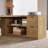 78'' W Manufactured Wood and Metal L-Shaped Executive Desk-1426303429