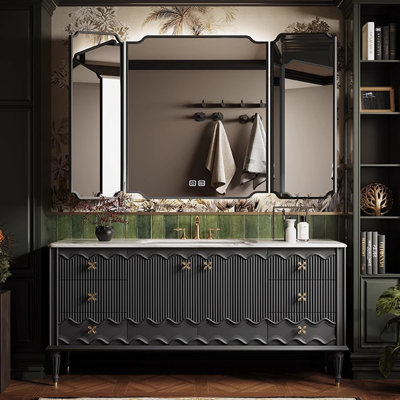 Retro floor-standing bathroom cabinet