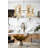12-Light Gold Iron Chandelier With Spiked Cone Shades