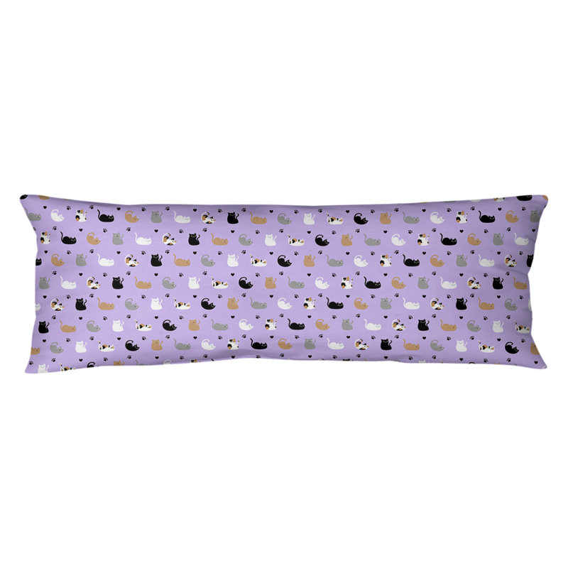 Coussin lombaire pour chat, Bourre en polyester, Mauve, Microfibre