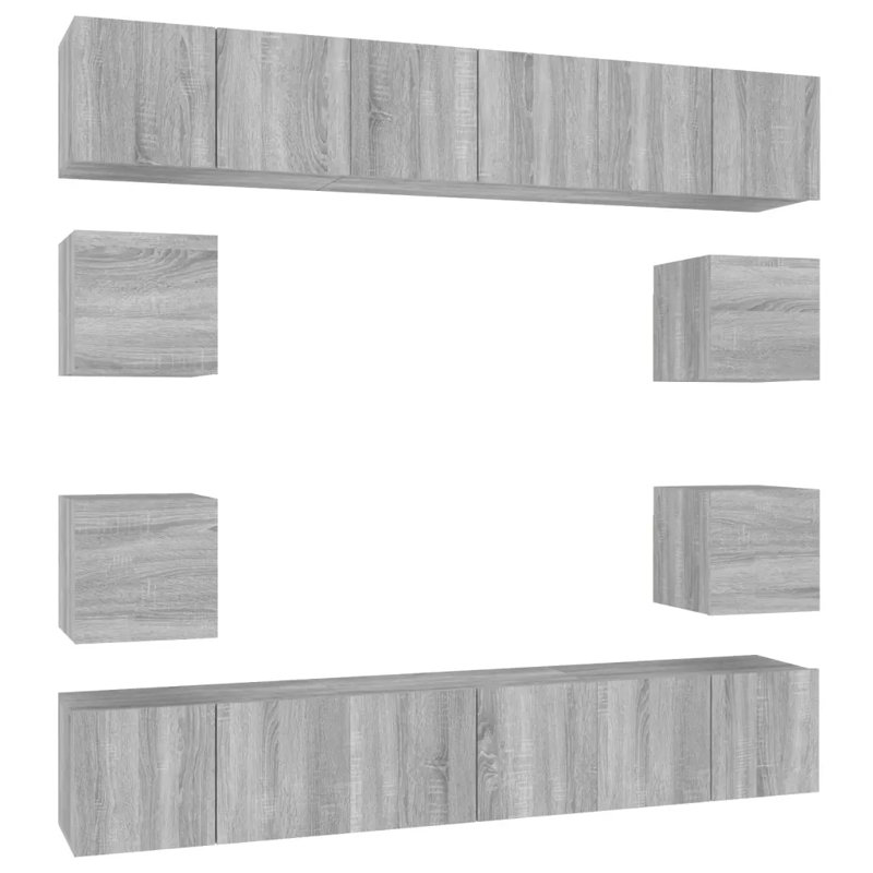 TV Cabinet Engineered Wood, Grey Sonoma