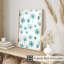 «Botanical Turquoise Teal Dandelions», reproduction d'art moderne sans cadre-509507474